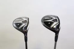 Titleist 915F 3, 5 Wood Set RH Diamana Graphite Shafts Regular Flex