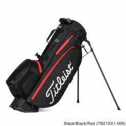 Titleist Players 4 Plus Stand Bag Black/Black/Red (TB21SX1-006)