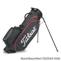 Titleist Players 4 Stand Bag Black/Black/Red (TB23SX4-006)